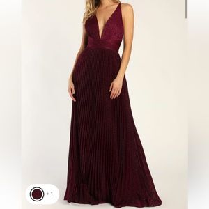 Lulus Magenta backless maxi dress